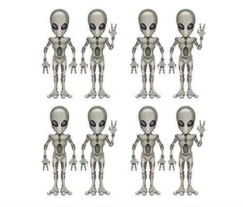 Beistle 53772 Gray Alien Cutouts, 8 Pcs