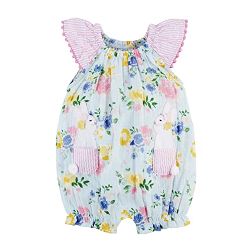 Mud Pie Floral Bunny Bubble, 12-18 Months, Floral