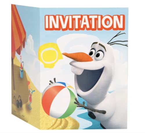 Unique Industries Unique Disney Summer Olaf Party Invitations, 8 Ct.