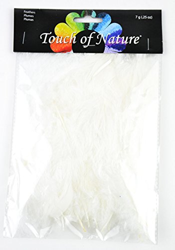 Midwest Design Touch of Nature 38051 Fluffy Feathers, 7 grams, White
