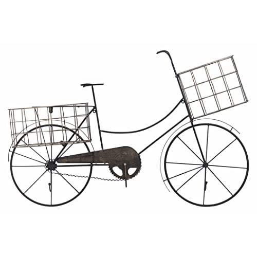 Transpac Pewter Metal Spring Bicycle Wall Decor