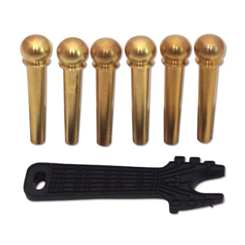 Osiamo Pickboy Bridge Pin set, Brass, 6 pins with puller