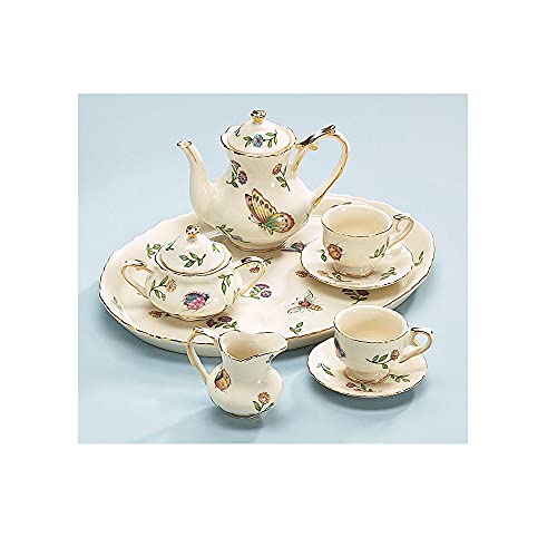 burton + BURTON Miniature Porcelain Insect Teaset Beautiful Collectible(Pattern may Vary :Butterfly/Dragonfly/lady bugs/bees )