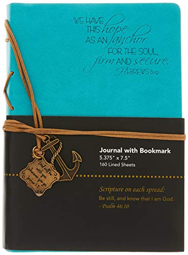Divinity Boutique Journal, Hope as an Anchor with Aqua Charm (22875)