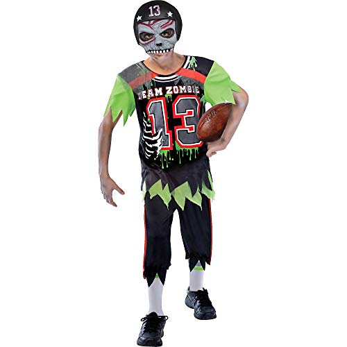 Amscan Suit Yourself Zombie Football Player Halloween Costume for Boys, Large, with Mask