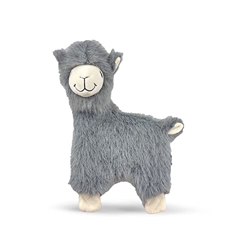 NANDOG Pet Gear My BFF Alpaca Crinkle Dog Toy ‚Äì Plush Puppy Toy for Small and Medium Breed Non-Aggressive Chewers ‚Äì Soft 15 Inch Dog Toy Provides Fun and Companionship (Gray Furry)