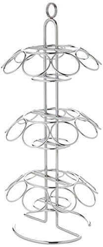 Tablecraft Disposable Holder, Holds 27 Cones, Chrome, 18 cm x 42.5 cm, Steel 18 x 18 x 42.5 cm