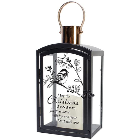 Carson Home Christmas Season Lantern, 14.5-inch Height