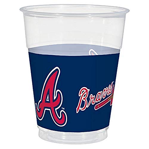 Amscan Atlanta Braves Cups Party Supplies, 25 Count (Pack of 1), Multicolored