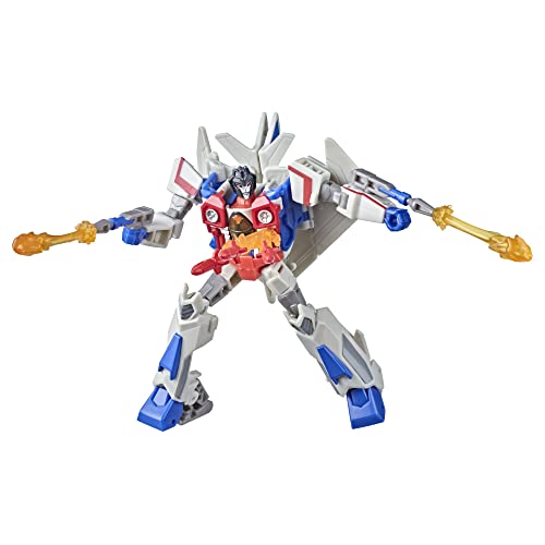 Hasbro Transformers Bumblebee Cyberverse Adventures Toys Deluxe Class Starscream Action Figure, Seeker Strike Action Attack, 5-inch