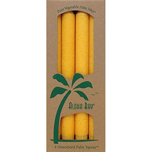 Aloha Bay, Tapers Palm Light Gold, 4 Count