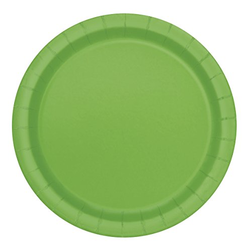 Unique Industries, Cake Paper Plates, 20 Pieces - Lime Green
