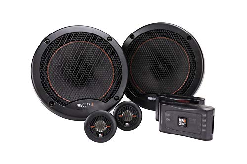 Maxxsonics MB Quart RS1-216 Reference Car Speakers (Black, Pair) ‚Äì 6.5 Inch Coaxial Speaker System, 220 Watt, 2-Way Car Audio, 4 OHMS (Grills Included)