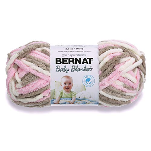 Spinrite Yarns (CA) Bernat Baby Blanket Yarn, 3.5 oz, Gauge 6 Super Bulky, Little Petunias