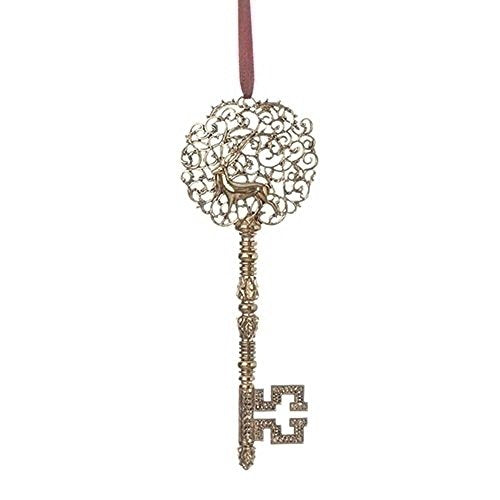 Roman, 130703, Santas Secret Key Ornament, 7-Inches, Gold