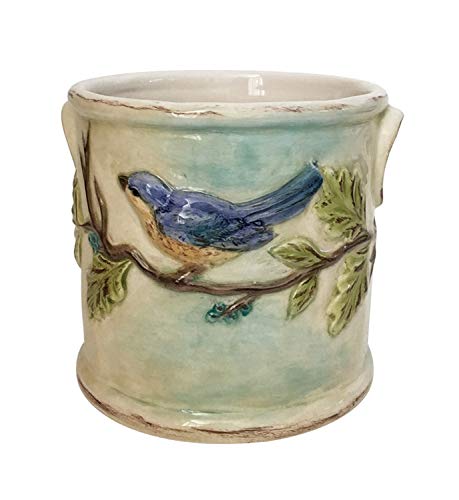 Blue Sky Clayworks Clayworks Woodcut Farmhouse Planter 5'', Multi Color