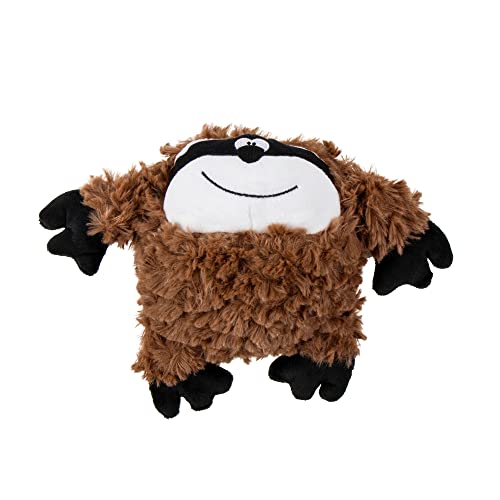 Worldwise goDog PlayClean Sloth Squeaky Plush Dog Toy with Odor-Eliminating Essential Oils, Chew Guard Technology - Brown, Large