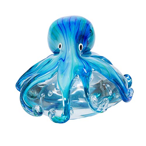 Beachcombers Blue and White Octopus on a Base