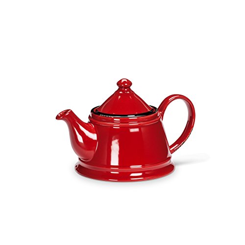 Abbott Collection  Red Enamel Look Teapot