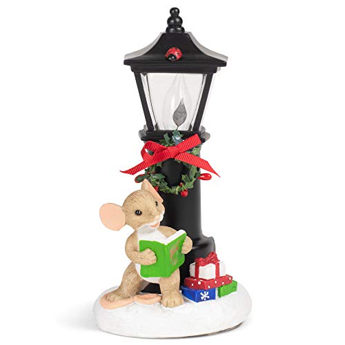 Roman 133497 Mouse Lamp Post Night Light Charming Tails, 7 inch, Multicolor