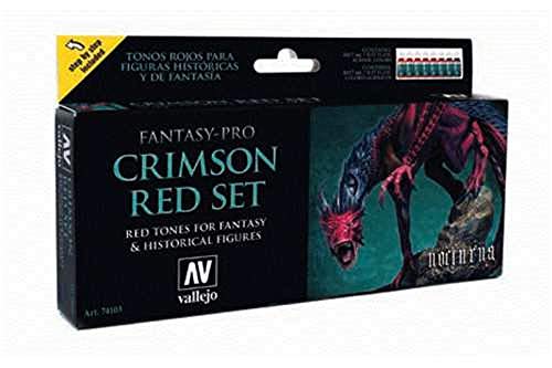 Vallejo Store VJ74103 Fantasy-Pro Crimson Set Toy, Red