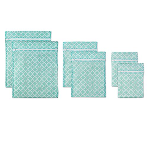 DII Design Set of 6 Mesh Laundry Bags for Delicates, Bra, Underwear, Hosiery, Stocking, Lingerie, Travel Storage, and Closet Organization - 2 Large, 2 Medium, 2 Small