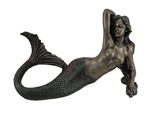 Unicorn Studio Wise Unic Mermaid Lying Back Statue