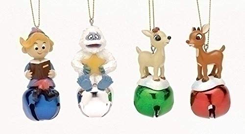 Roman 39114 St. Rudolph and Friends Jingle Buddies Set of 4, 3.2-inch Height, Multicolor