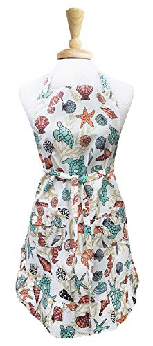 Two Lumps of Sugar Adult Ruffle Apron (Shells)
