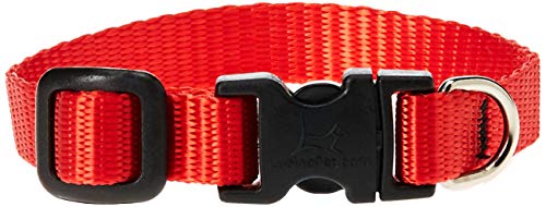 Lupine Pet Basics 1/2" Red 6-9" Adjustable Collar for Extra Small Dogs