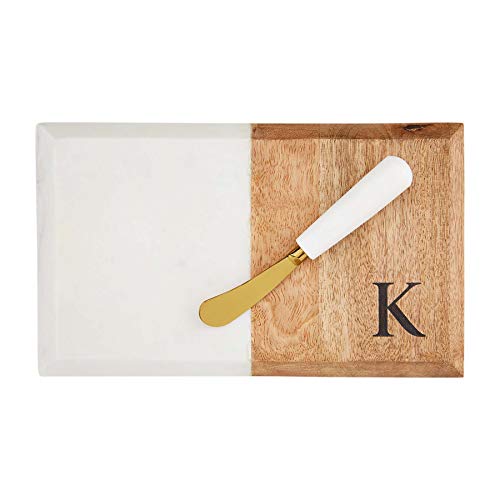 Mud Pie Initial Cheese Board Set, 10-inch