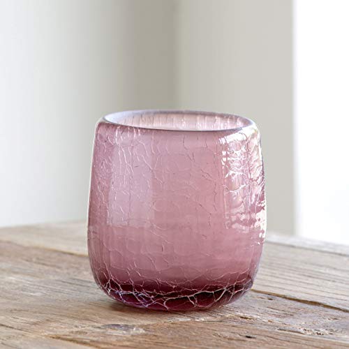 Park Hill Collection ECL00633 Smokey Amethyst Crackled Glass Vase (Small)