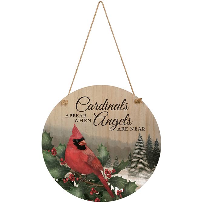 Carson Home Accents Cardinals Appear Wall Decor, 14-inch Diameter