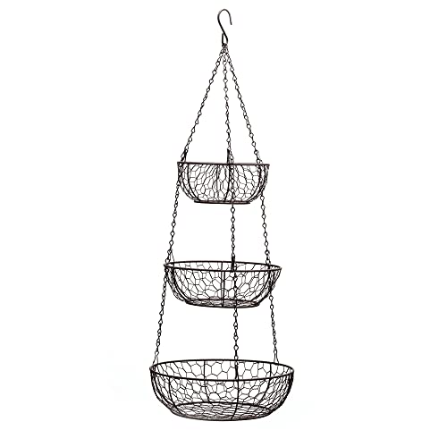 RSVP International 3-Tier Chicken Wire Hanging Baskets