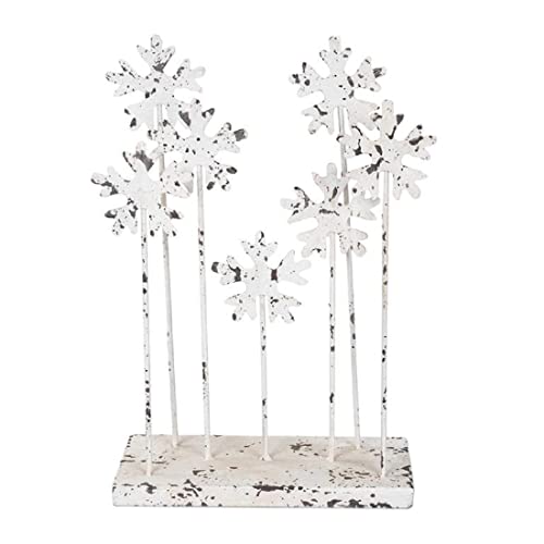 Blossom Bucket Seven Snowflake Centerpiece, 13.50-inch Height