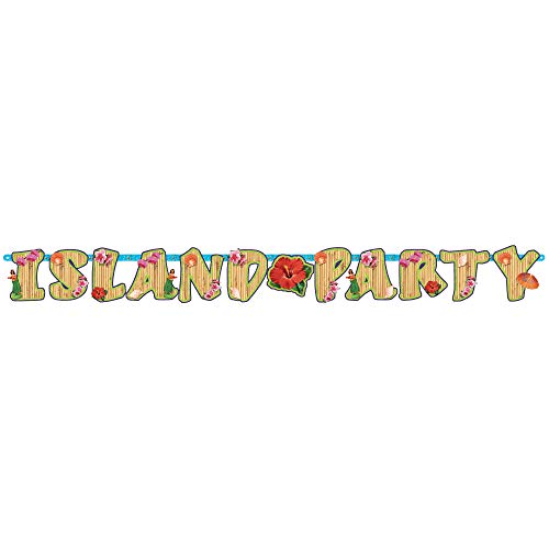 Amscan Club Luau Illustrated Letter Banner, 6 1/2&