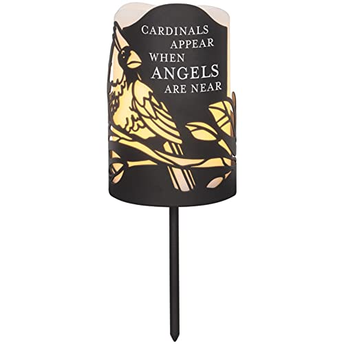 Carson Home 23405 Cardinals Appear Memorial Garden Candle Garden Stake, 9-inch Height