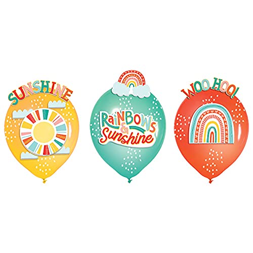 Amscan 110766 Retro Rainbow Latex Balloon Decoration Kit