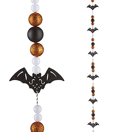 RAZ Imports 2022 Carving Time 6" Bat and Glittered Ball Garland