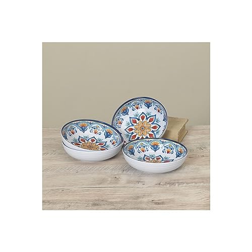 Gerson International Melamine Bowls, Set of 4, 7.95 Inch Diameter