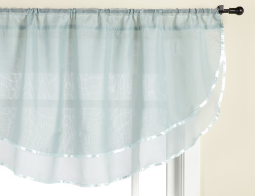 Belle Maison Stylemaster Elegance Sheer Voile, 60" X 24" | Ascot Valance, Spa