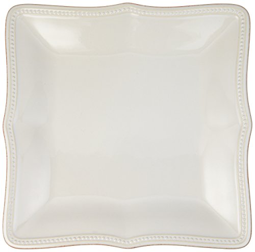 Lenox French Perle Bead Square Dinner Plate, White