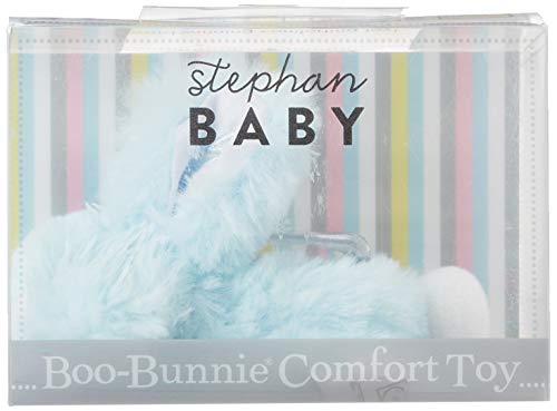 Creative Brands Stephan Baby Shaggy Plush Boo-Bunnie Comfort Toy and Boo Cube, Blue