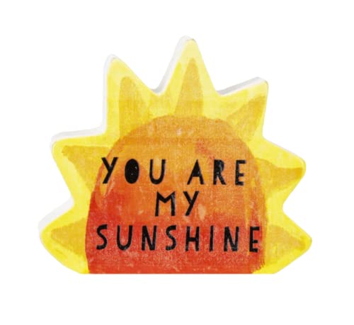 Ganz Block Talk - You are my sunshine, Pine Wood, 2.50 Inches Width, 1 Inch Depth, Multicolor