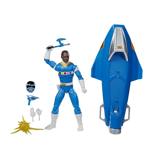 Hasbro Power Rangers Lightning Collection in Space Blue Ranger & Galaxy Glider 6-Inch Premium Collectible Action Figure Toy, Multiple Accessories