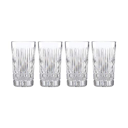 Reed & Barton New Vintage Benson 4pc Highball Glass Set, 4.70 LB, Clear