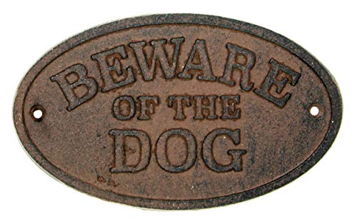 Upper Deck UD Cast Iron Beware of The Dog Sign
