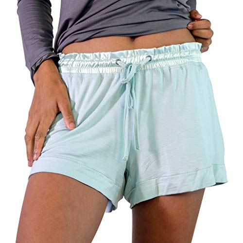 Faceplant Dreams Bamboo Short Shorts (Aqua Mist, Large)