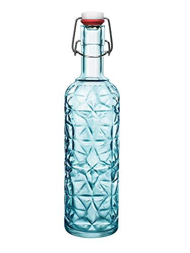 Bormioli Rocco 320269MQD121990 Oriente Bottle, Set of 6, Cool Blue