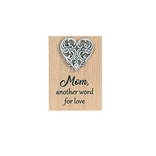 Ganz ER62372 Mom Another Word for Love Magnet Plaque, 2-inch Height, Brown and Silver